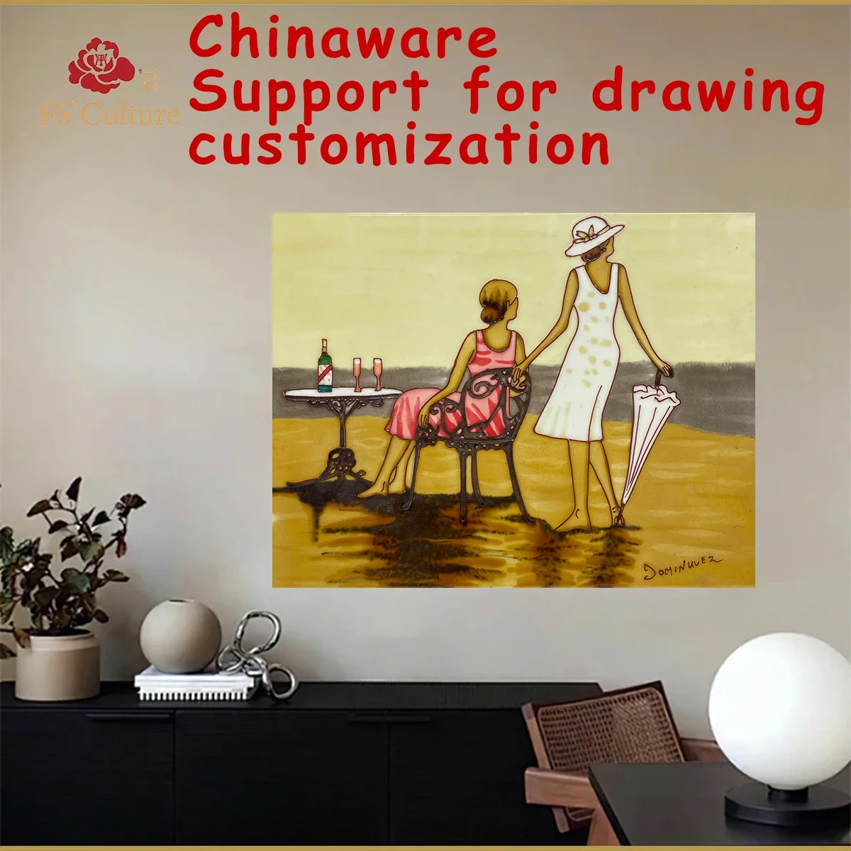 28-35cm Porcelain Panel Painting, Customizable,Stereoscopic Picture,100% Handmade,Decorative Ornaments,Artwork,Chinaware