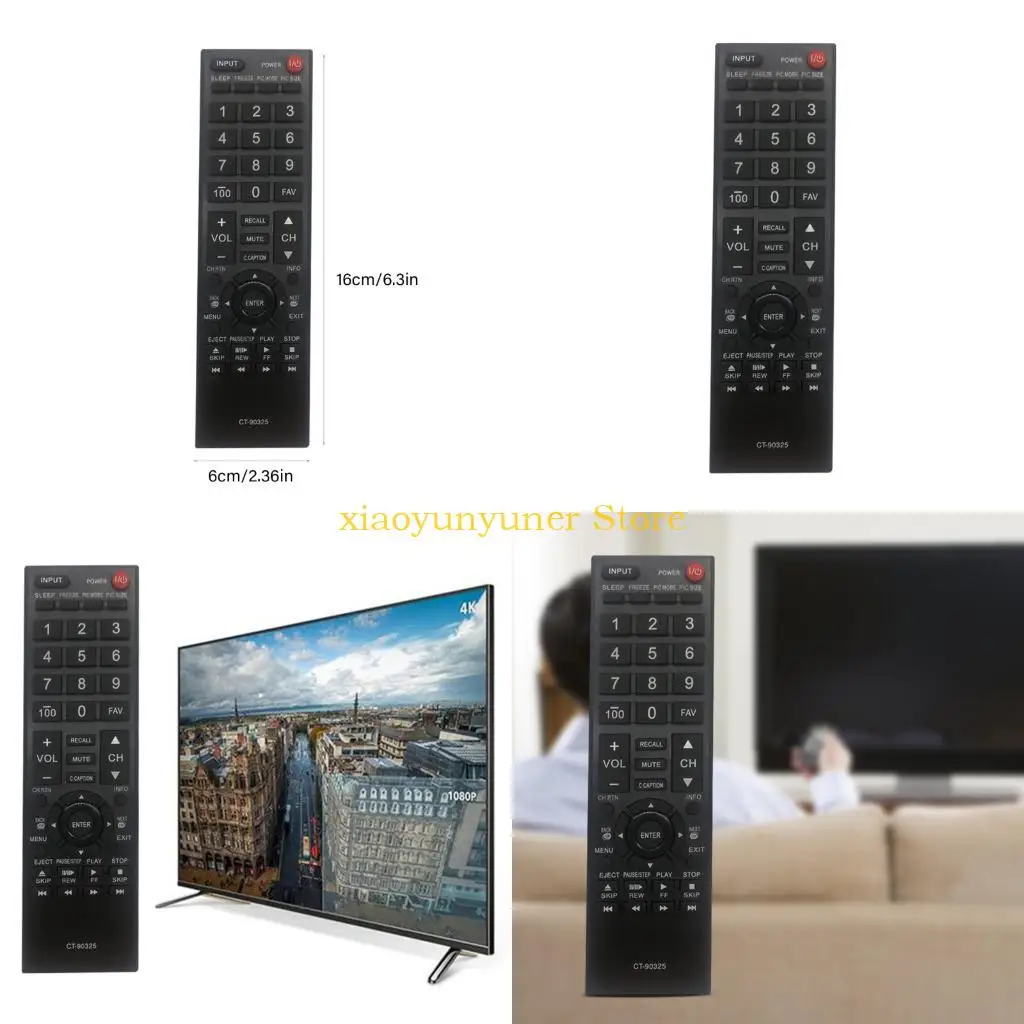 P9JB Multifuntional Replacement Remote Plastic Texture Suitable for TVs Responsive Simple Design Wide Compatibility