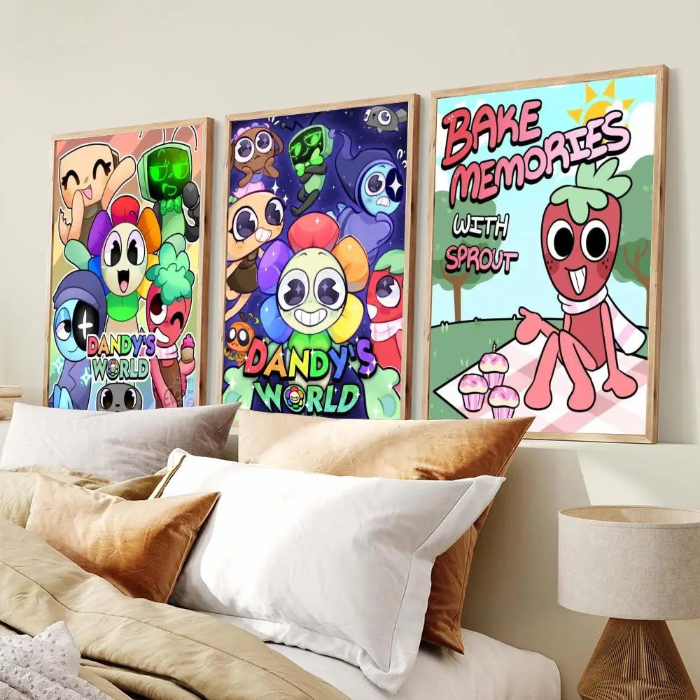 Survival horror D-Dandy's World Poster Minimalist Art Print Waterproof Poster for Home Office Bedroom Decor Aesthetic Gift