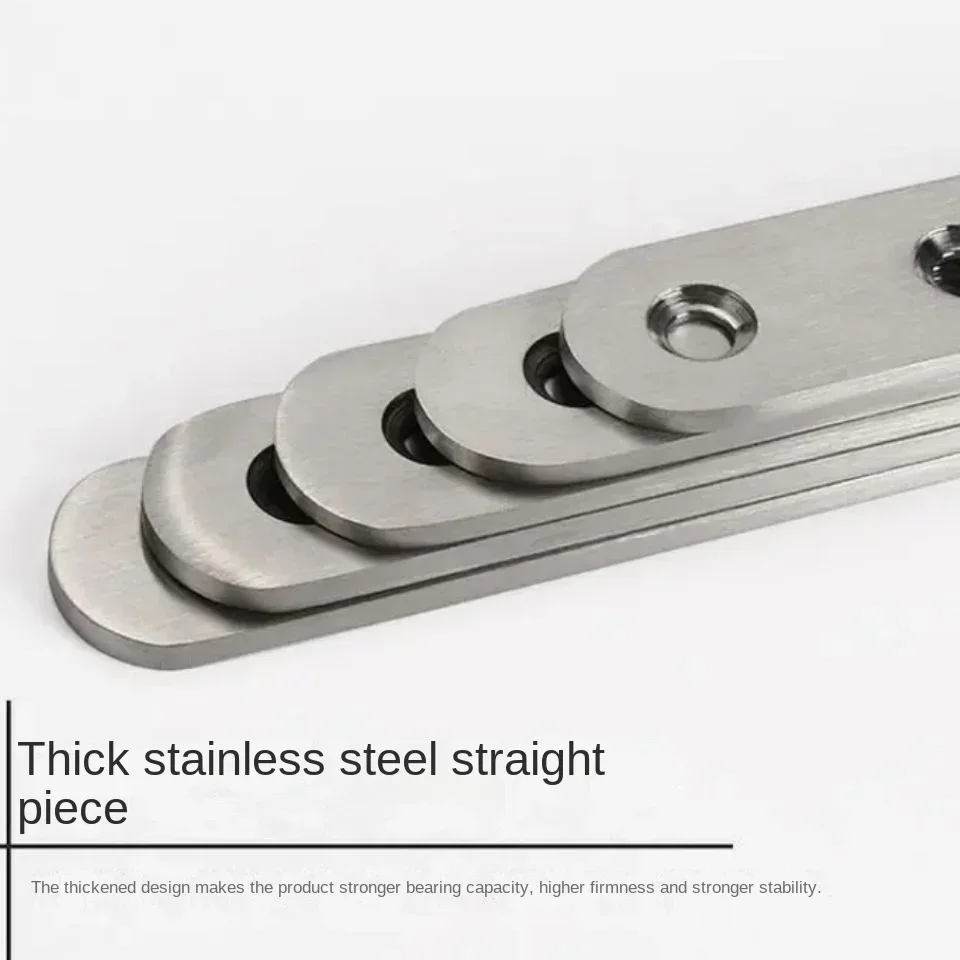 Stainless Steel Straight Piece One Word Iron Piece Flat Angle Piece Connecting Code Corner Code