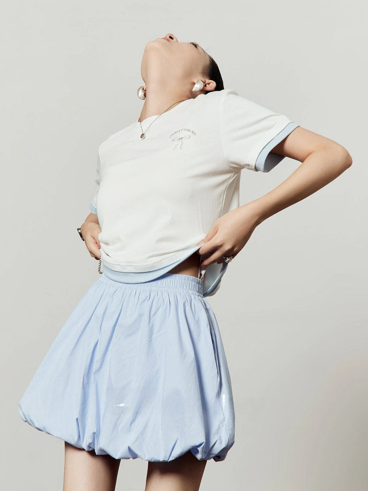 

Женская футболка Chunxi Road молочно-белого цвета, летняя новинка, с круглым вырезом, в стиле колор-блок, повседневная, с коротким рукавом, приталенная, для города