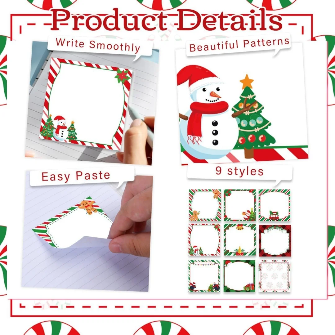 منصات مذكرة عيد الميلاد متفوقة جودة الورق الذاتي عصا ملاحظات منصات شخصيات عيد الميلاد دفاتر لطيف عيد الميلاد المفكرة #5