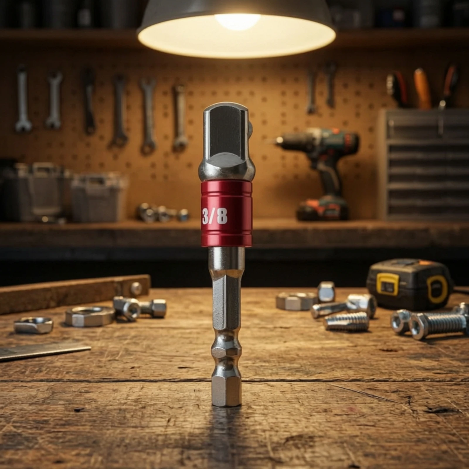 Adjustable Socket Wrench Adapter Universal Socket Adapter with Extension Shank Tool Knurled Self-Adjusting for Mechanics view 6