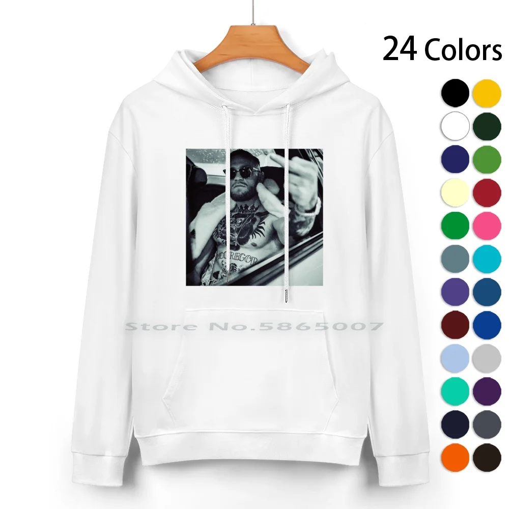 

Conor Mcgregor Middle Finger-Notorious Pure Cotton Hoodie Sweater 24 Colors Conor Mcgregor Notorious Ireland Irish 100% Cotton