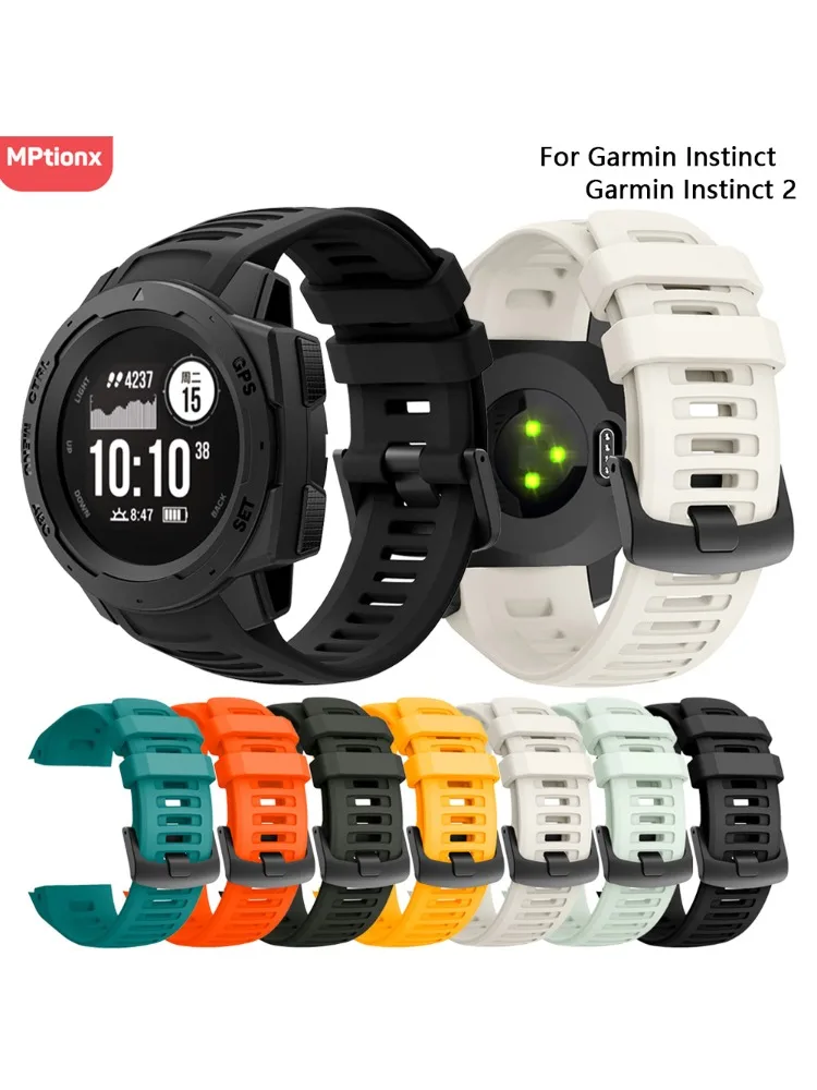 Pasek silikonowy 22 mm do zegarka Garmin Instinct 1 2, zamienny pasek na nadgarstek do Instinct 2/Solar/Esports/Tactical, bransoletka. — 2
