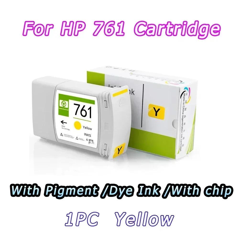 Printer Replacement Ink Cartridges With Pigment Ink HP761 Cartridge For HP 761 Ink Cartridges Full For HP DesignJet T7100 T7200