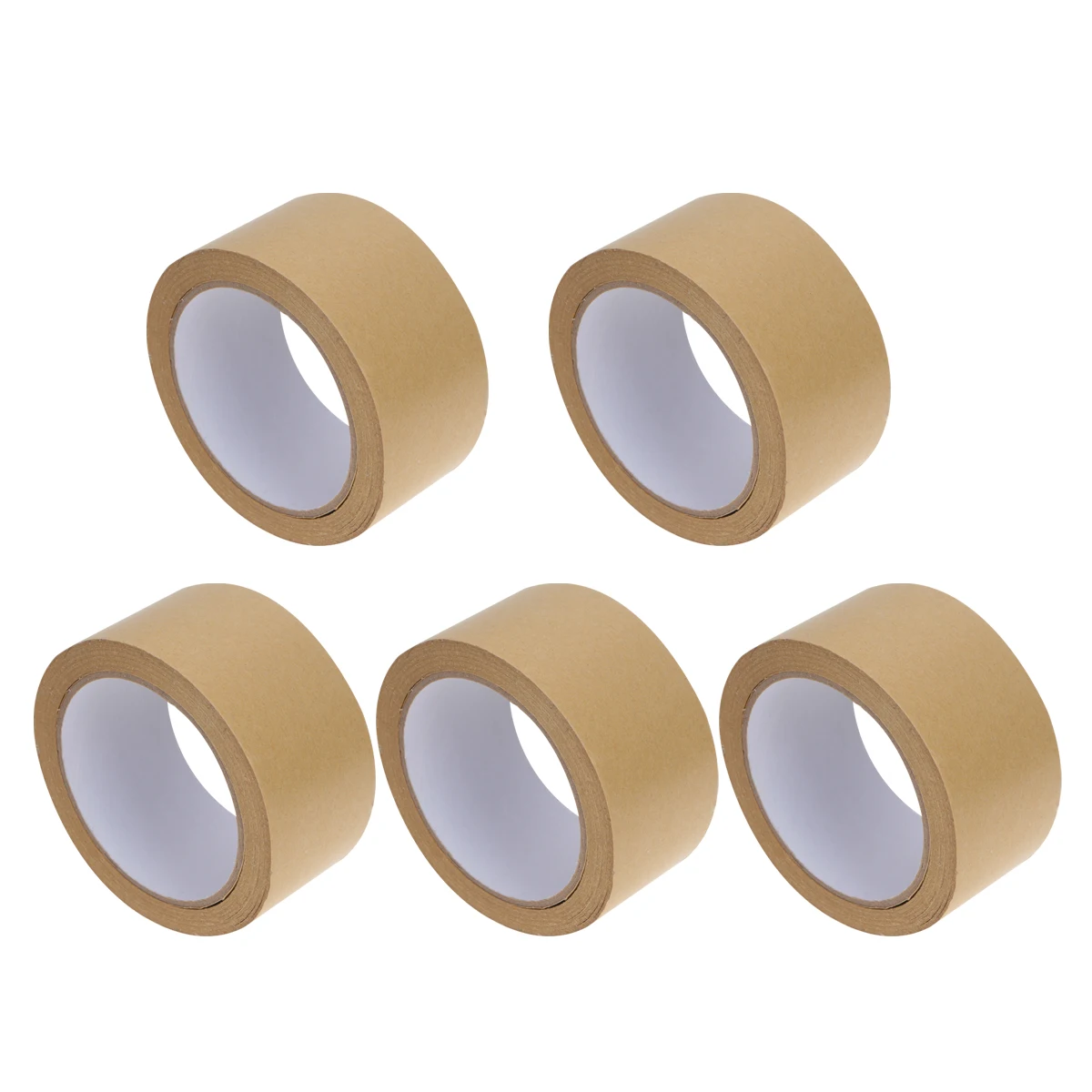 5pcs Kraft Paper Tape 50Mm X 25M Strong Adhesive Decorative For Gift Wrapping Diy Crafts Home Use Resists Water Oil Long Lasting