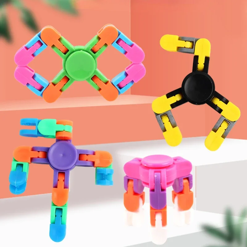 Decompression Chain Toys Kid Adult Anti-Stress Fidget Spinner Stress Relief Chain Strip Toy