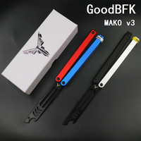 Mako v3 Bottle Opener Balisong Trainer EDC Alumimum Handle with Bushing Structure Butterfly knife Training for Self-Defense