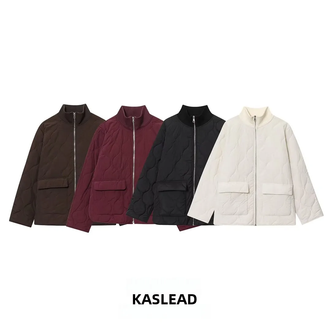 

KASLEAD Новый женский повседневный хлопковый тюнет большого размера, тонкий стеганый жилет Street Sle, длинный свеч, теплая верхняя одежда на молнии