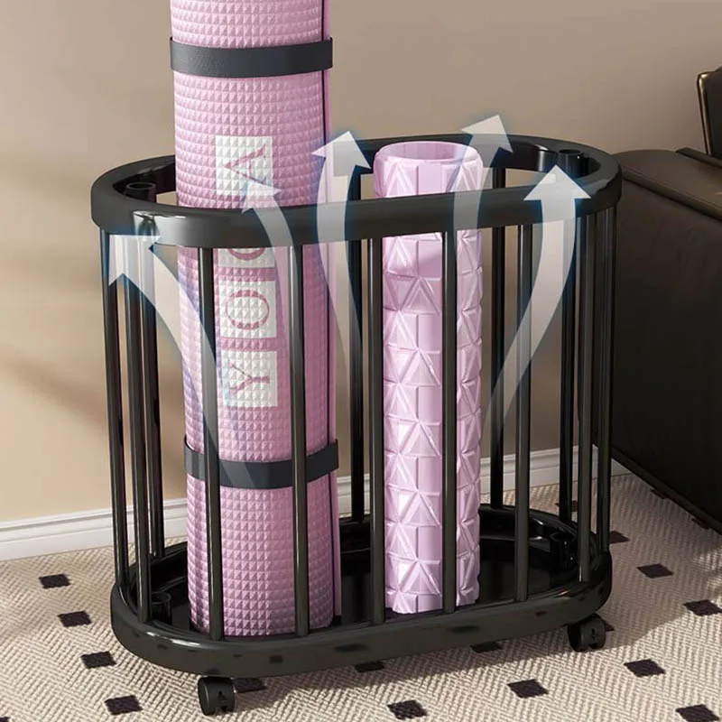 Multi-Purpose Storage Bin Organizer With Wheels Movable Dirty Clothes Laundry Storage Basket Fitness Gear Yoga Mats Storage Cart gallery 4