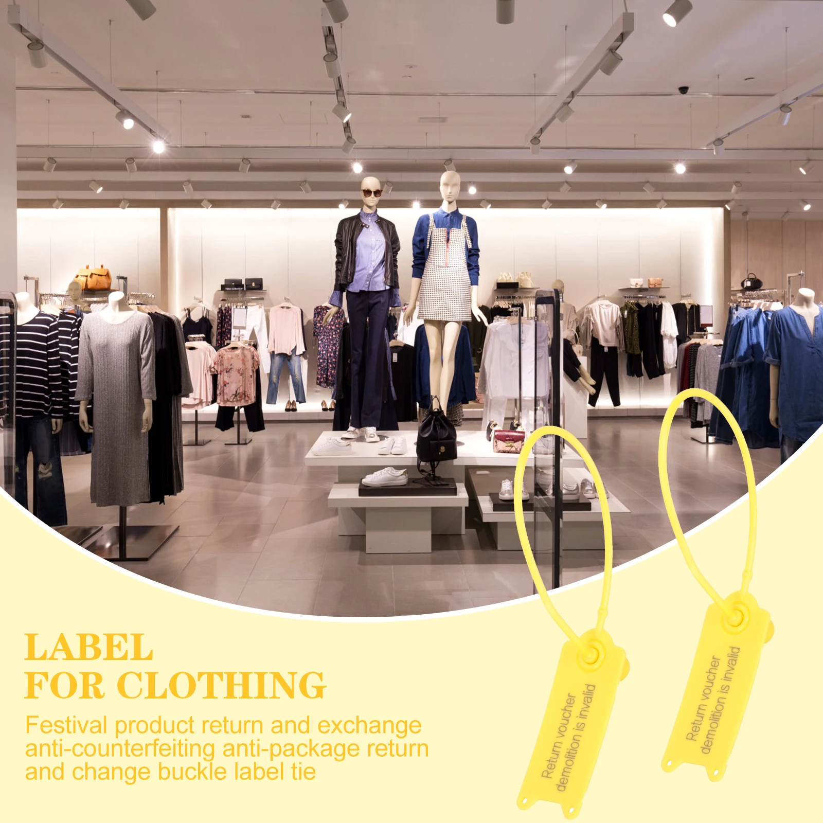 

100 Pcs Anti-counterfeiting Sign Label Cable Labels Ties Nylon Marker Pp Labeling