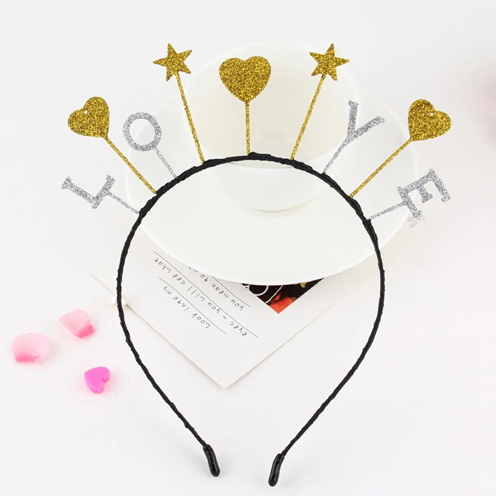 

3 Pcs Glitter Headb Alloy Headwear Creative Hair Ribbon Children Star Shiny Durable Comfortable Birthday Photo Prop Toddler
