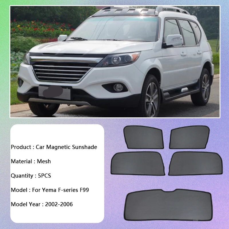 For Yema F series F99 2002 2003 2004 2005 2006 UV Protection Curtain Magnetic Sun Shade Privacy Window Visor Auto Accessories