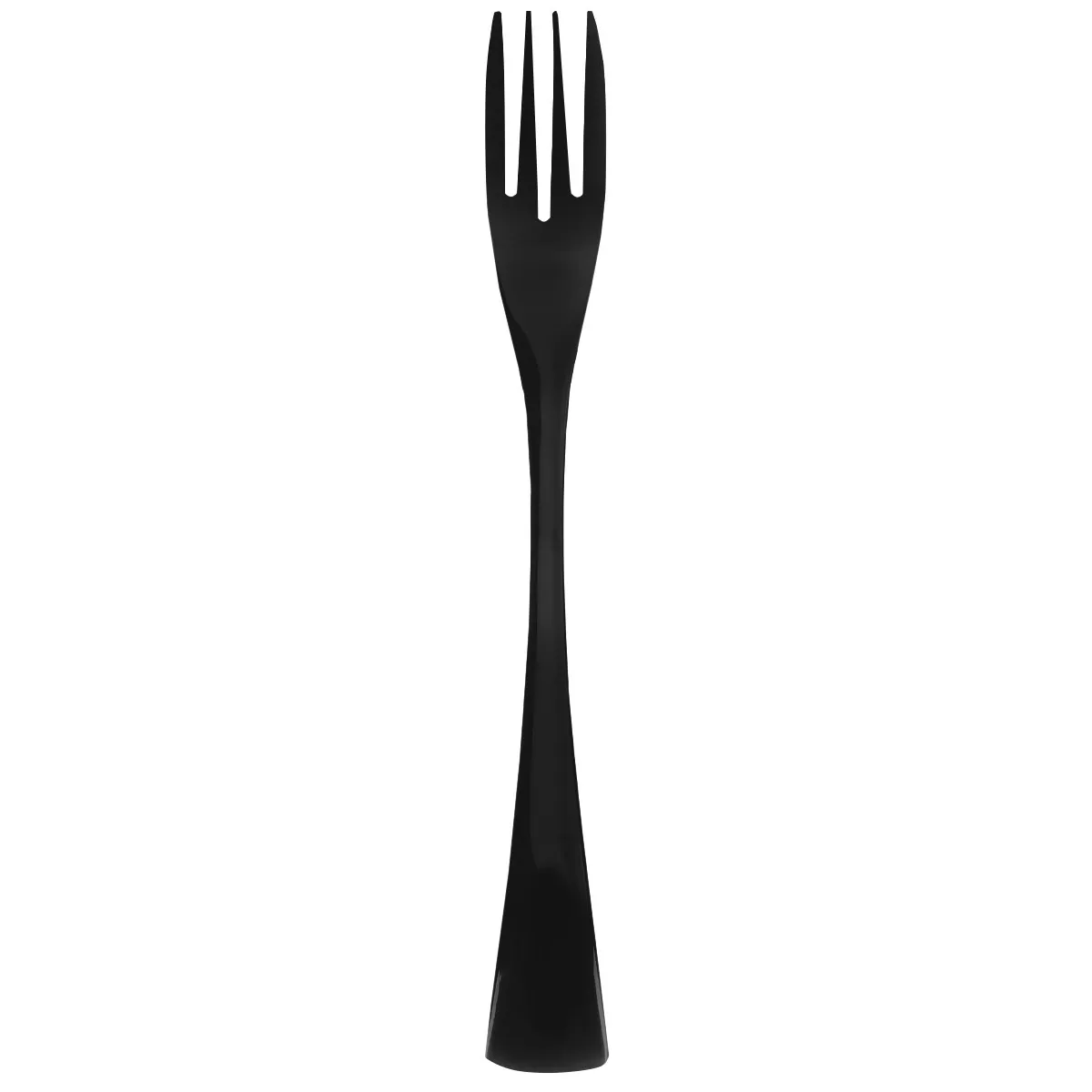 Black Stainless Steel Dinner Fork Titanium Plated Mirror Finish Lightweight Strong Easy to Clean Professional Tableware for Home
