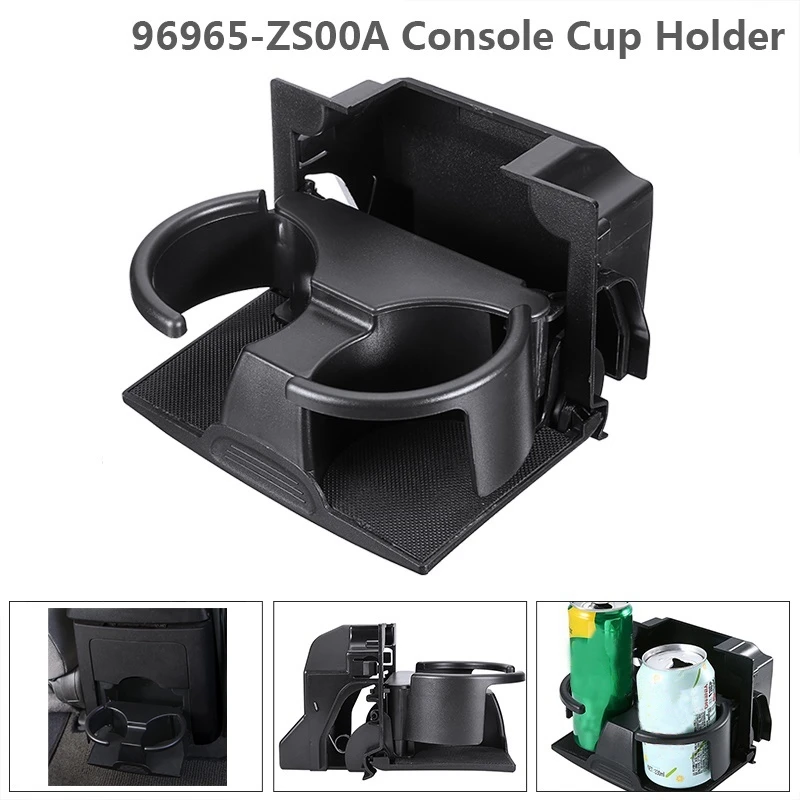 Cup Holder for Nissan Frontier 2008-2016 Pathfinder Xterra Rear Console 96965-ZP00C Rear Center Console Box Black