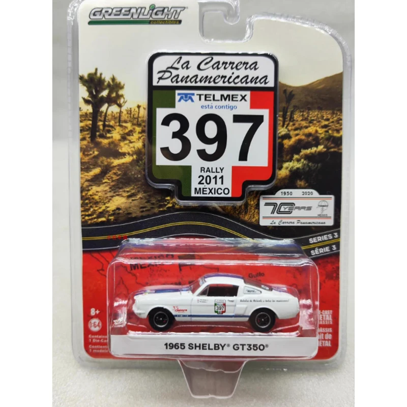 

Greenlight 1:64 1965 Shelby GT350 модель автомобиля литой под давлением сплав металл статический дисплей классический автомобиль для взрослых коллекция игрушек