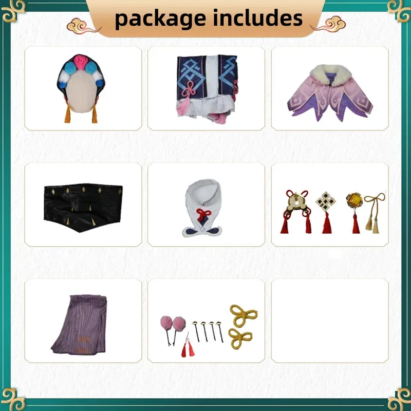 CyGenshin Impact YunJin Kostum تأثيري الأوبرا النمط الصيني الكبار النساء هالوين كرنفال حفلة موحدة أداء زي مجموعة #5