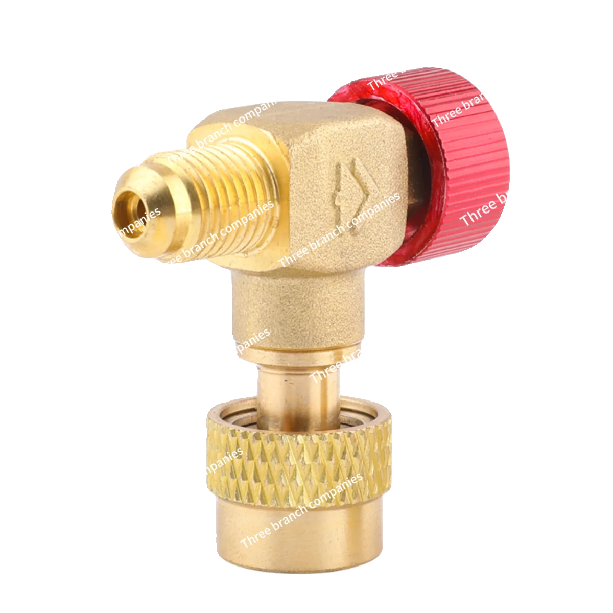 90 degree right angle all-copper air conditioner liquid filling safety valve R22/32/410 fluorine valve refrigerant adapter