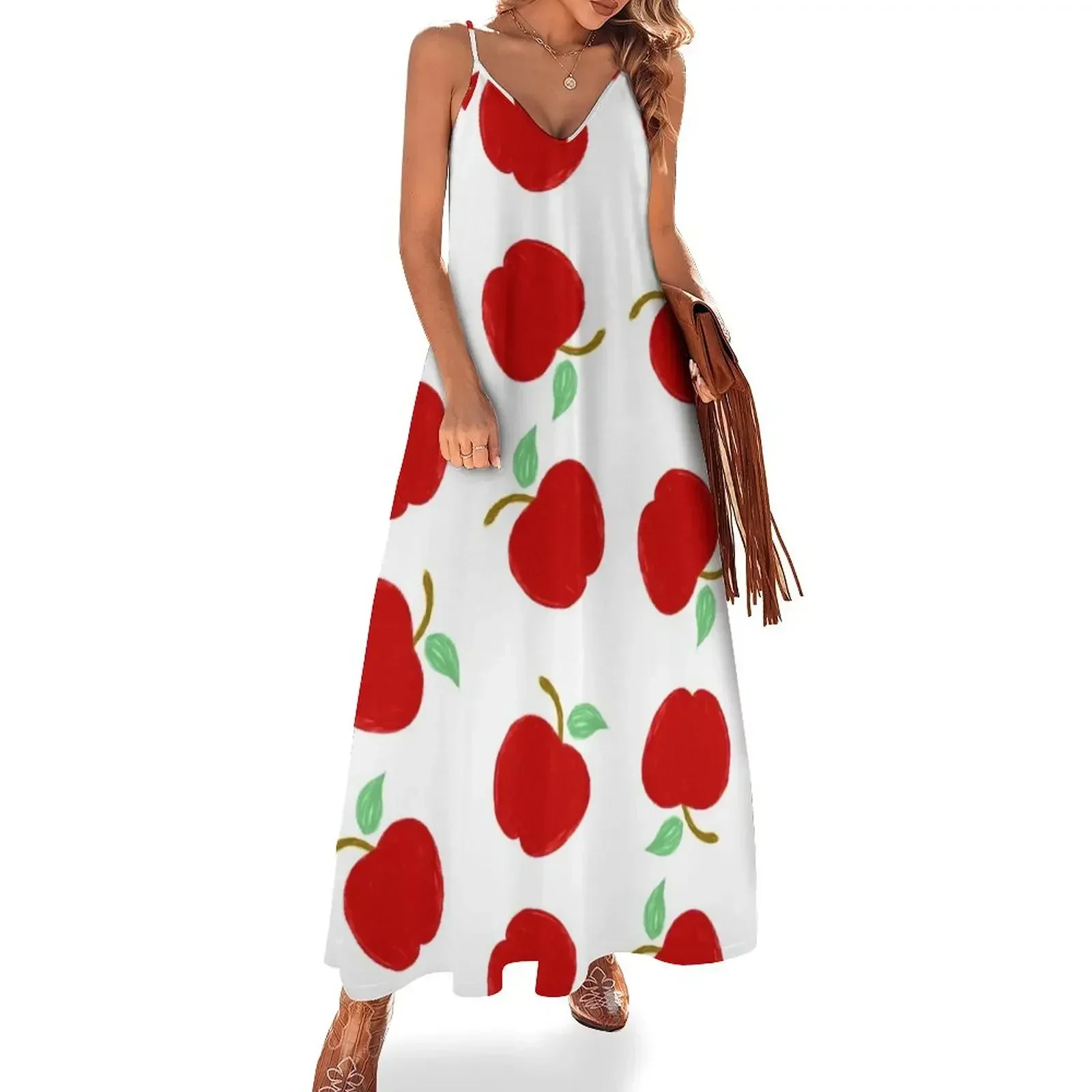 

Cute Apples Sleeveless Dress Dress vintage women clothes Dress