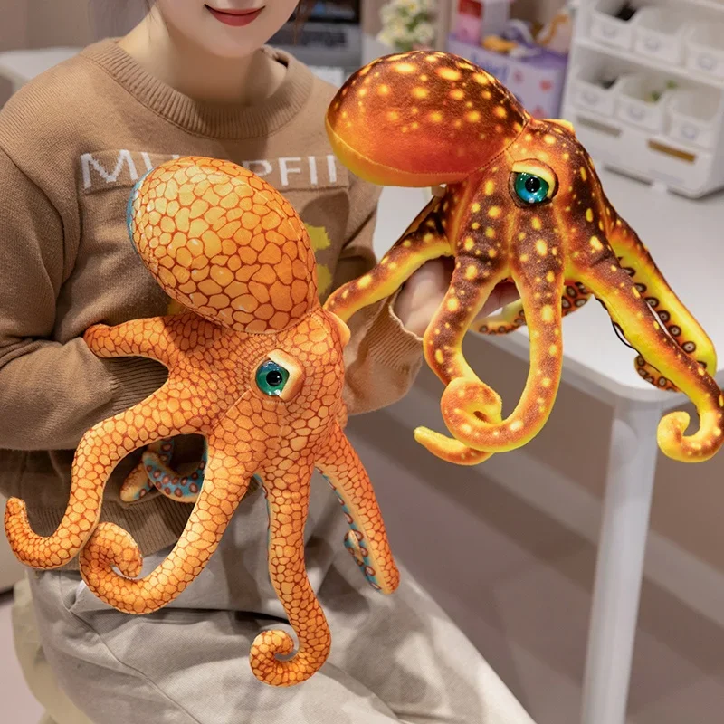 Simulation Octopus Tucked Stuffed Realistic Squid Toys Animal Dolls Funny Decor Realistic Squid High Quality Gifts For Friends