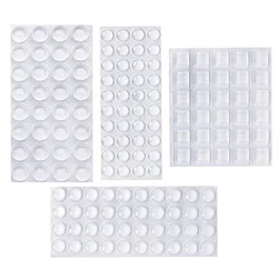 Silicon Door Stopper wall protection Cushion pad Rubber Kitchen Cabinet Catches Self-Adhesive Damper Buffer Furniture Hardware