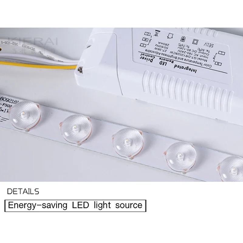 Luz de techo LED moderna para sala de estar, dormitorio, estudio, balcón, lámpara de pasillo, accesorio de iluminación de decoración interior cuadrado redondo