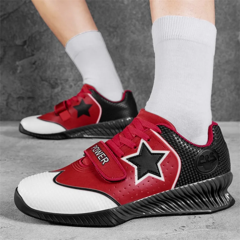 Men Weightlifting Squat Original Deadlift Professional Shoes Non Slip Sneakers Training Sports Fitness Gym Weightlifting Shoes