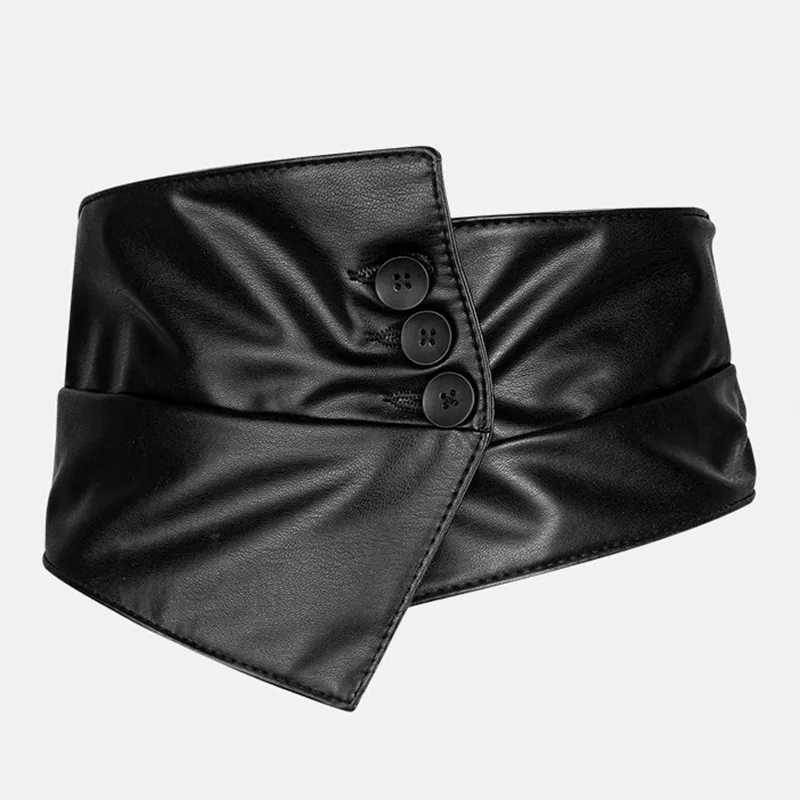 

Новинка 2023 года, черное платье с поясом, декоративный пояс, эластичный модный костюм-рубашка, эластичный женский широкий пояс