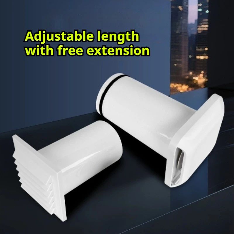 ABS Air Ventilation Non Powered Ventilator with Pressure Air Outlet Air Filter Screen Exterior Wall Rainproof Louver Accessories