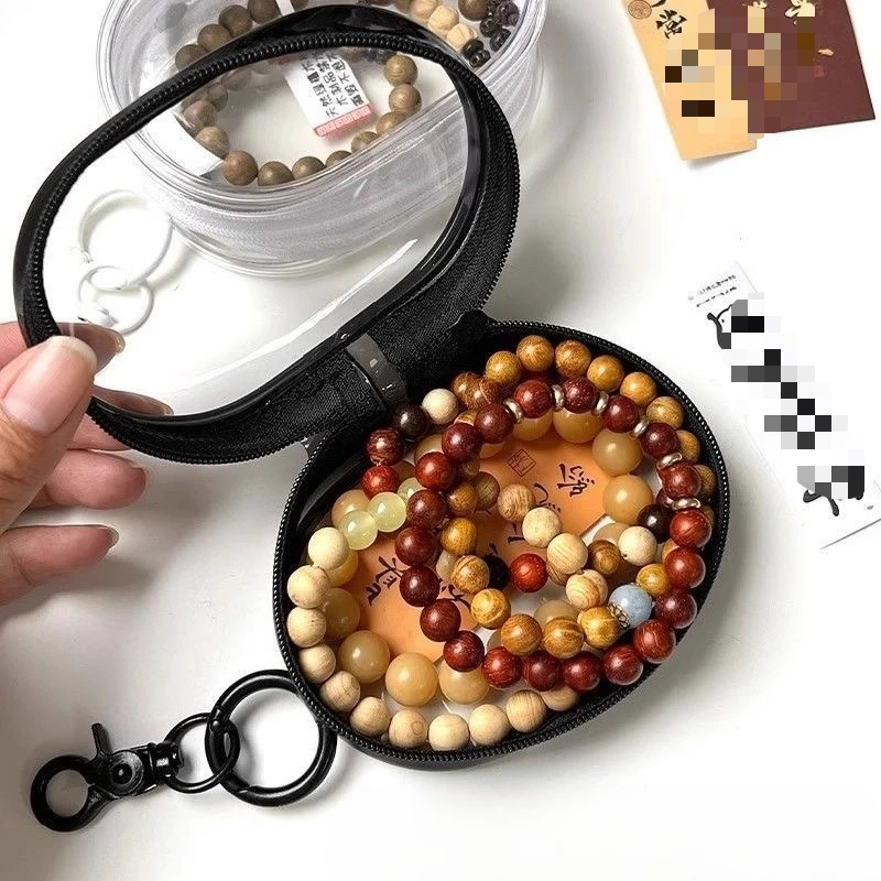 1-3pcs Portable Mini Clear Zipper Storage Bag Keychain Cartoon Doll  Mystery Box Organizer for Earphones Chargers for Christmas