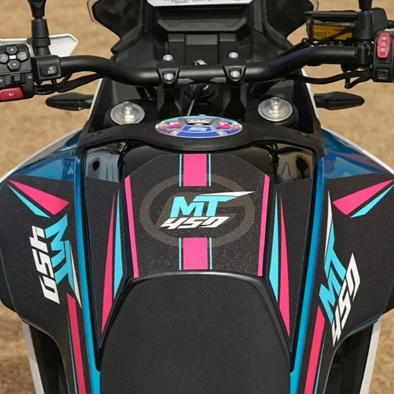 For CFMOTO 450MT 450 MT Motorcycle Anti Slip Fuel Oil Tank Pad Side Knee Grip Decal Decorative Protector Sticker Pads Stickers