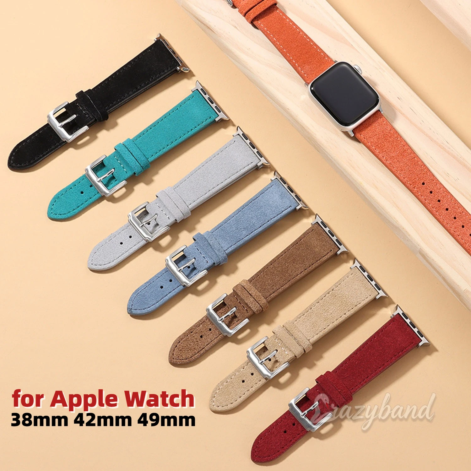 Suede Strap Watch - Suede Leather Bands for Apple Watch