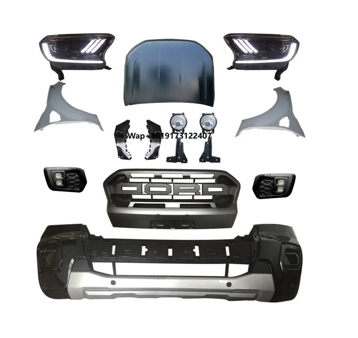 

Wholesale Car Modification Parts Body Kit Front Rear Bumper Side Skirts Fender for 2012-2014 RANGER T6 to T8 BODY KIT