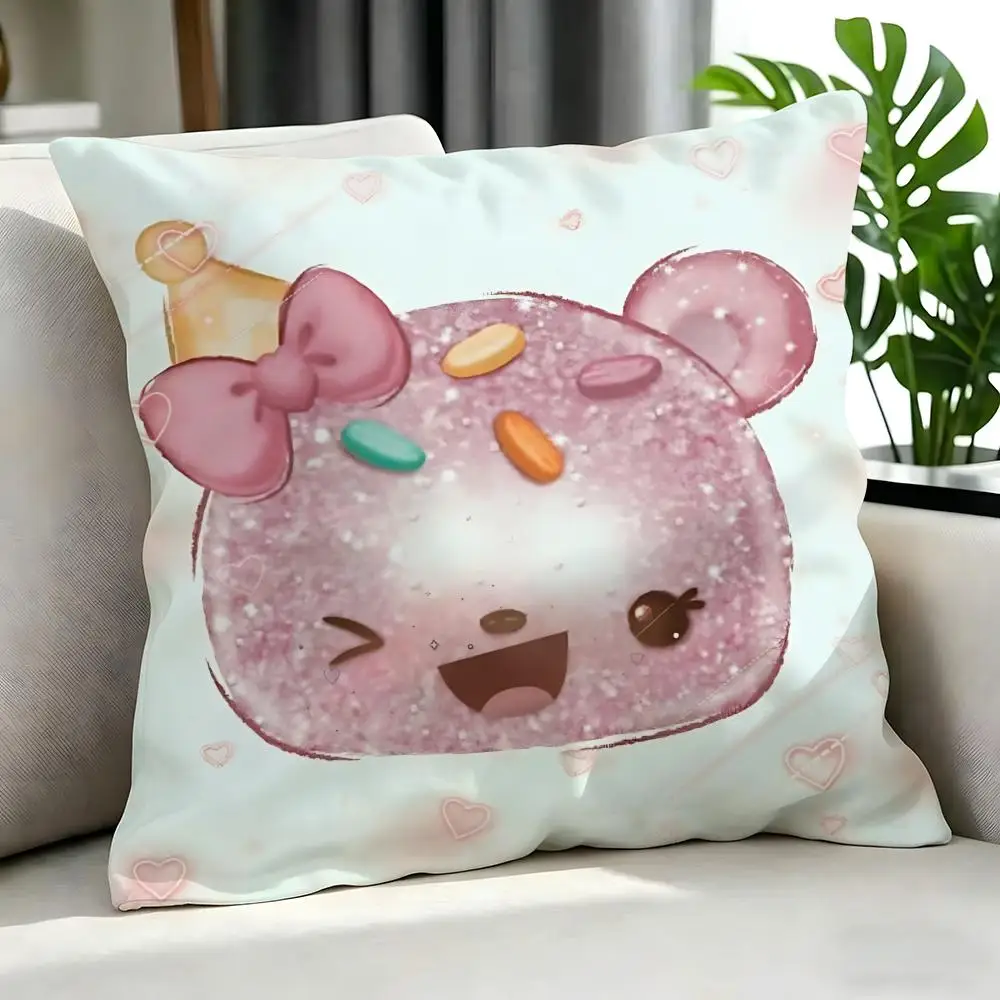 Niedliche Num Noms Kissenbezüge, Kissenbezug-Set, 4-teilig, 50 x 50, 45 x 45, 40 x 40, Kissenbezug, dekorativ, für Sofa und Heimdekoration – Detail 18