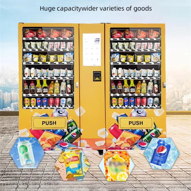 Customized Touch Screen Vending Machine Unattended Snack & Drink Combined Dispenser for Convenience Store Small Batch Self-Sales