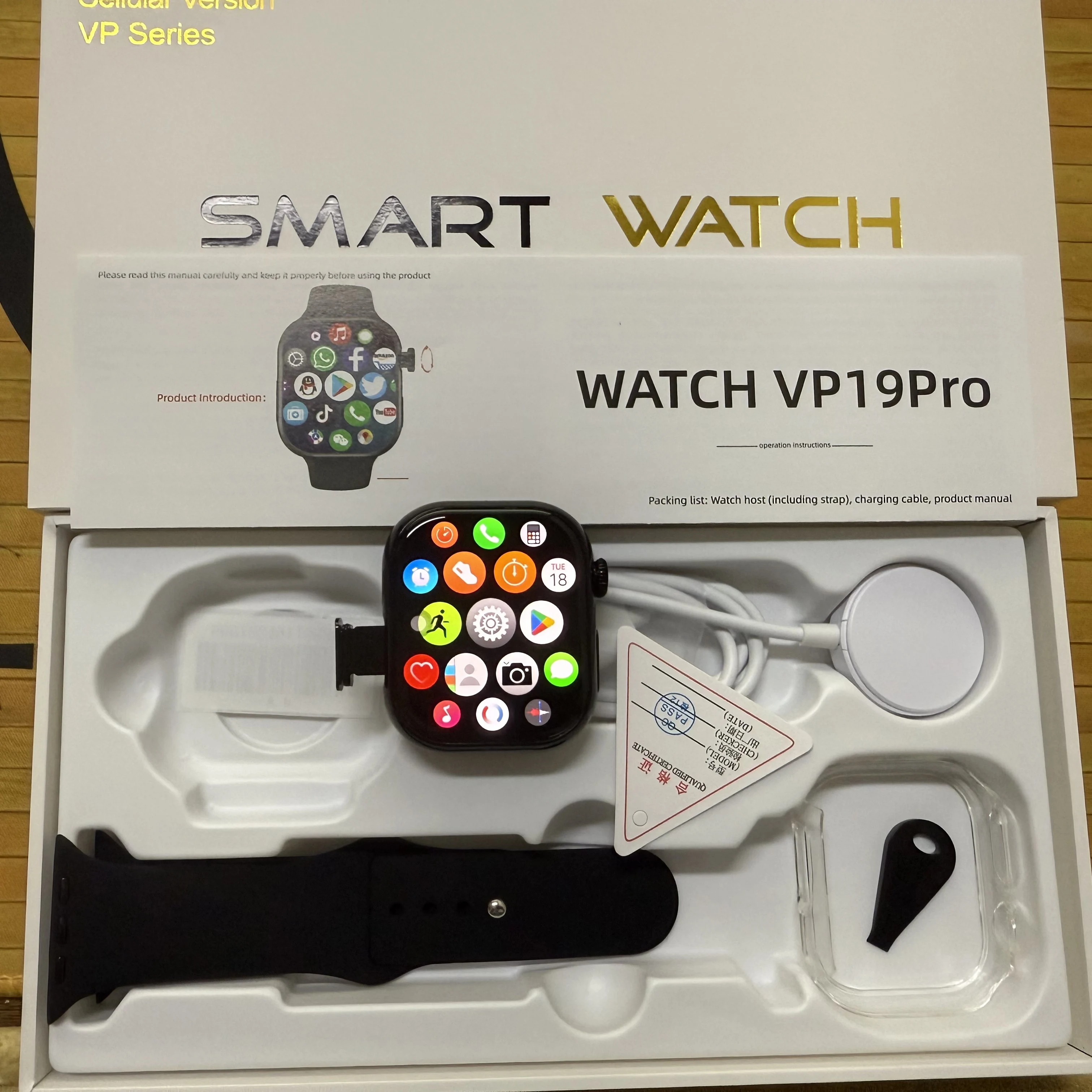 

VP19 Pro Smartwatch 5G LTE Android 10.0 OS Smart Watch Touch ID 2.29 inch Amoled Rotating Camera GPS WIFI NFC Google Play Store
