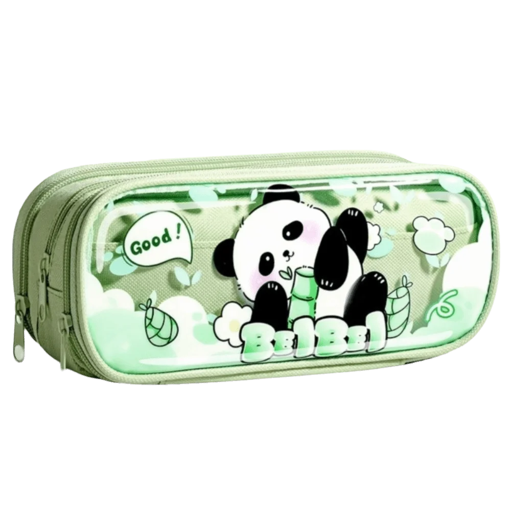

Aesthetic Capybara Pencil Case Large Capacity Cute Girls Stationery Pen Bag Smooth Zipper Transparent Panda Pencil Box School