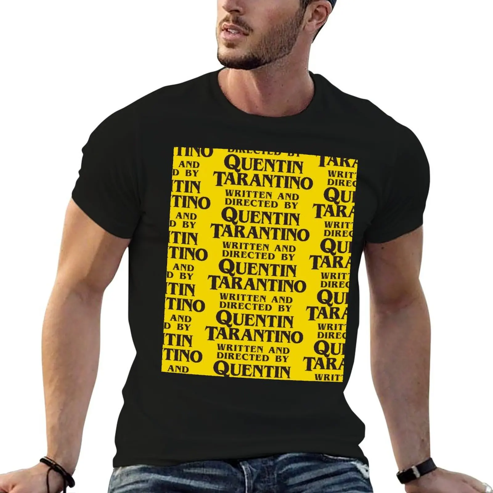 written-and-directed-by-quentin-tarantino-t-shirt-black-cotton-t-shirt-plain-for-man-package-anime-tshirt-t-shirt