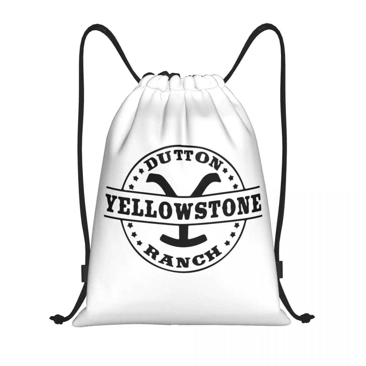 Custom Dutton Ranch Yellowstone Drawstring Tas Vrouwen Heren Lichtgewicht Sport Gym Opslag Rugzak