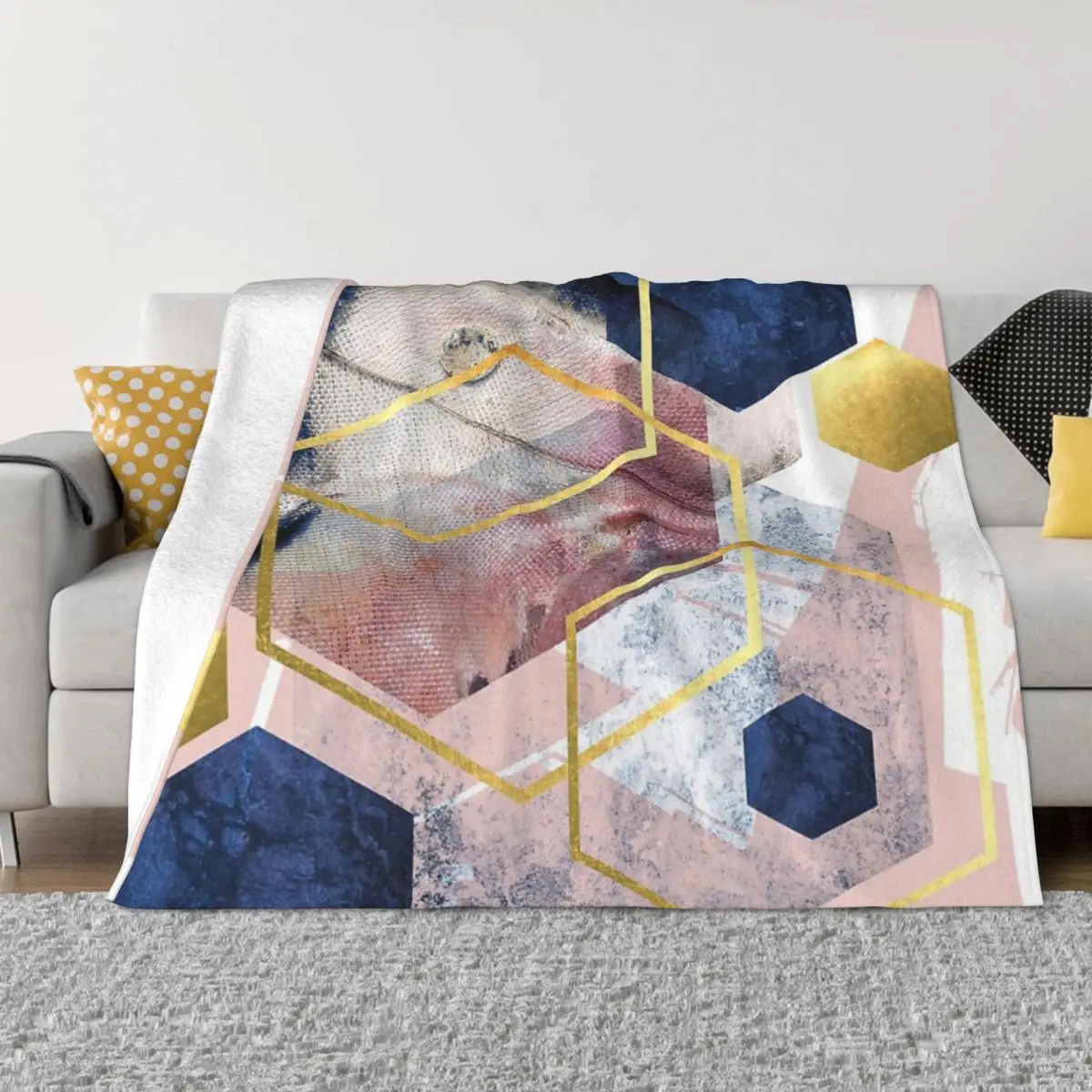 

Abstract Geo 1 Quilt Blanket Throw Blanket Home And Decoration Throw Blanket