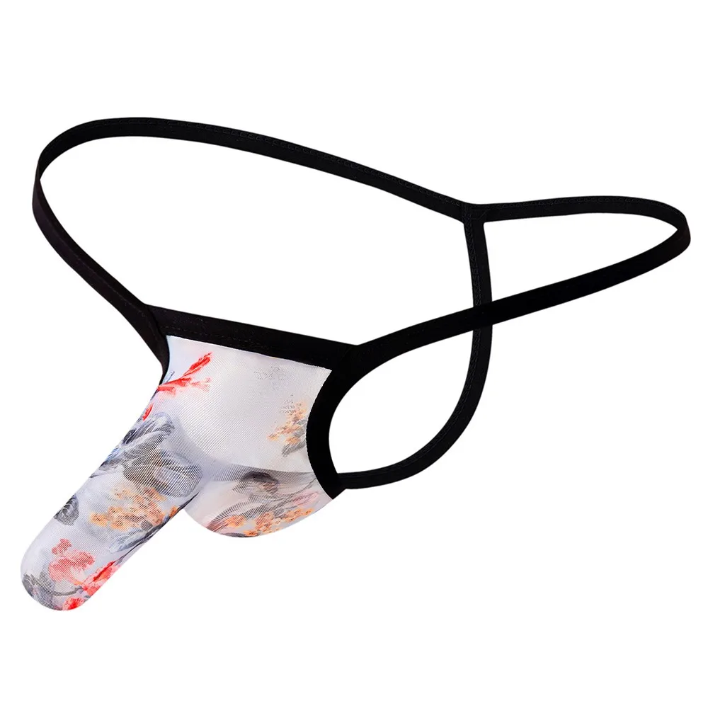 

Men Underpants Nylon Pouch G-String Lingerie Mesh Panties S~XL T-Back Underwear High Quality Practical Brand New