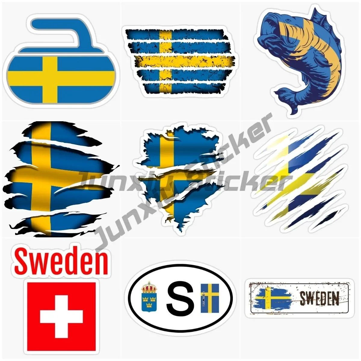 Creativity Norway National Flag Vinyl Sticker Windows Motorcycle Country Biker Decal Decoration