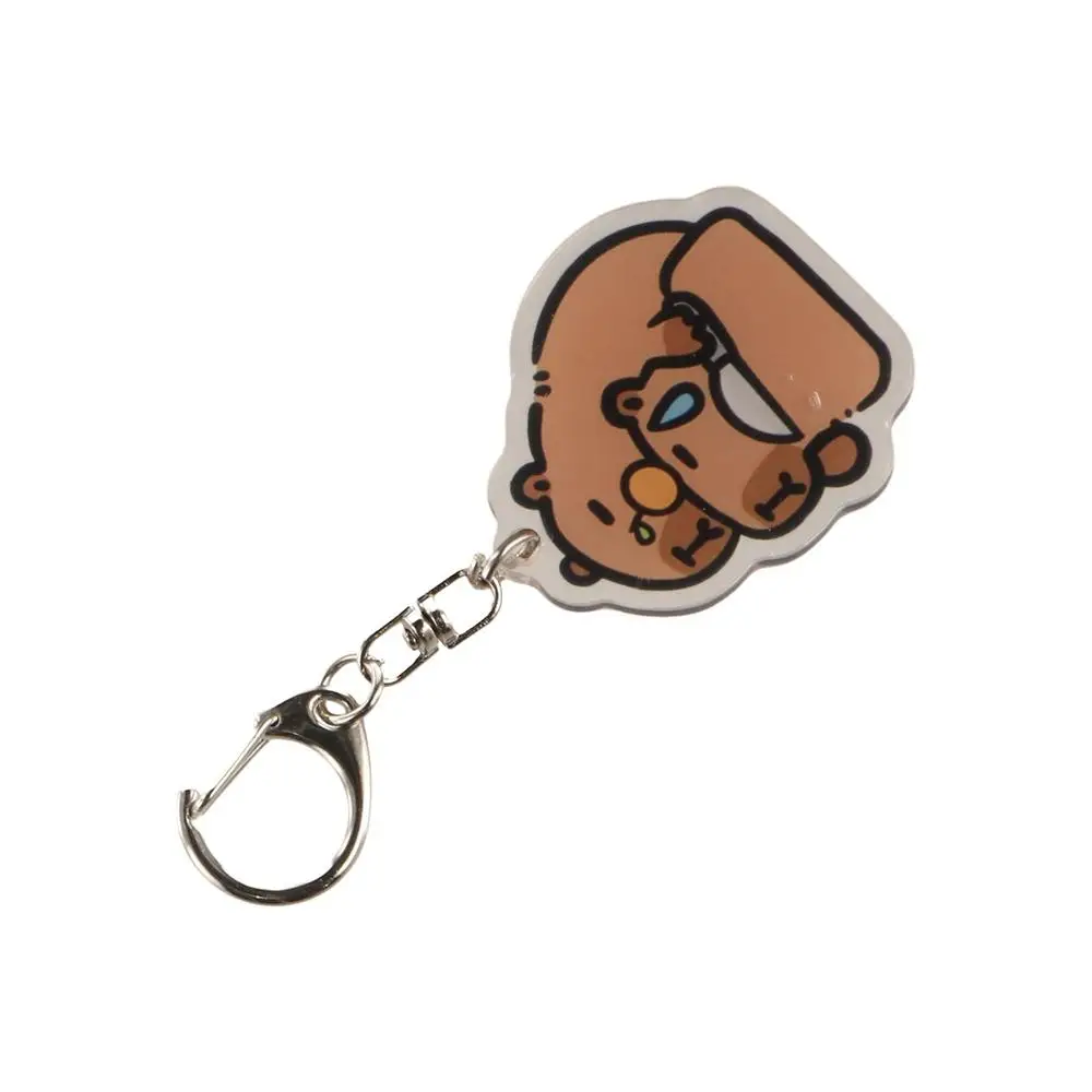 كابيبارا كابيبارا سلسلة مفاتيح مصنوعة من الأكريليك الإبداعي كابيبارا حقيبة معلقة مضحك لطيف كابيبارا قلادة ظهره ديكور