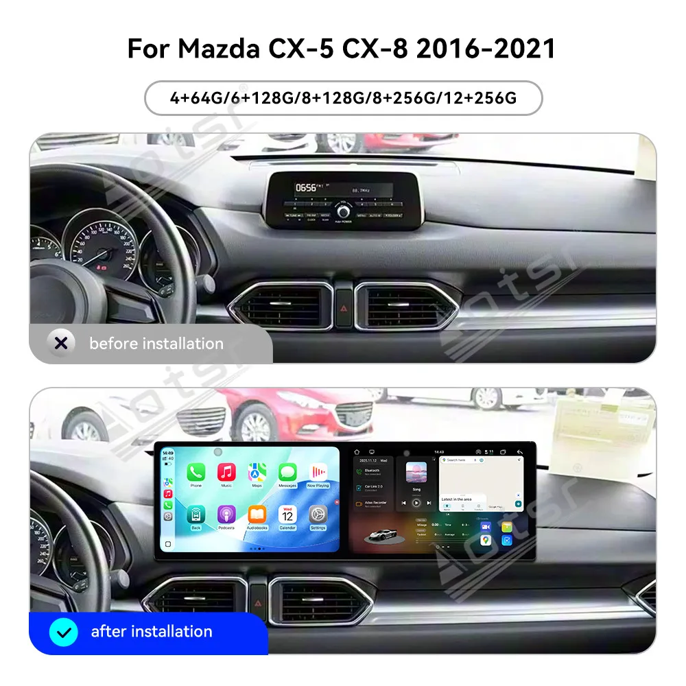 Gran oferta Dual 10,1 ''Android 15 para Mazda CX-5/8 2016-2021 Radio de coche navegación GPS pantalla CarPlay reproductor Multimedia unidad principal