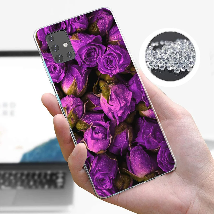 Purple Lavender Flowers Phone Case For Samsung Galaxy A51 A71 A41 A31 A21S A11 A01 A70 A50 A40 A30S A20E A20S A10S A6 A7 A8 A9 F