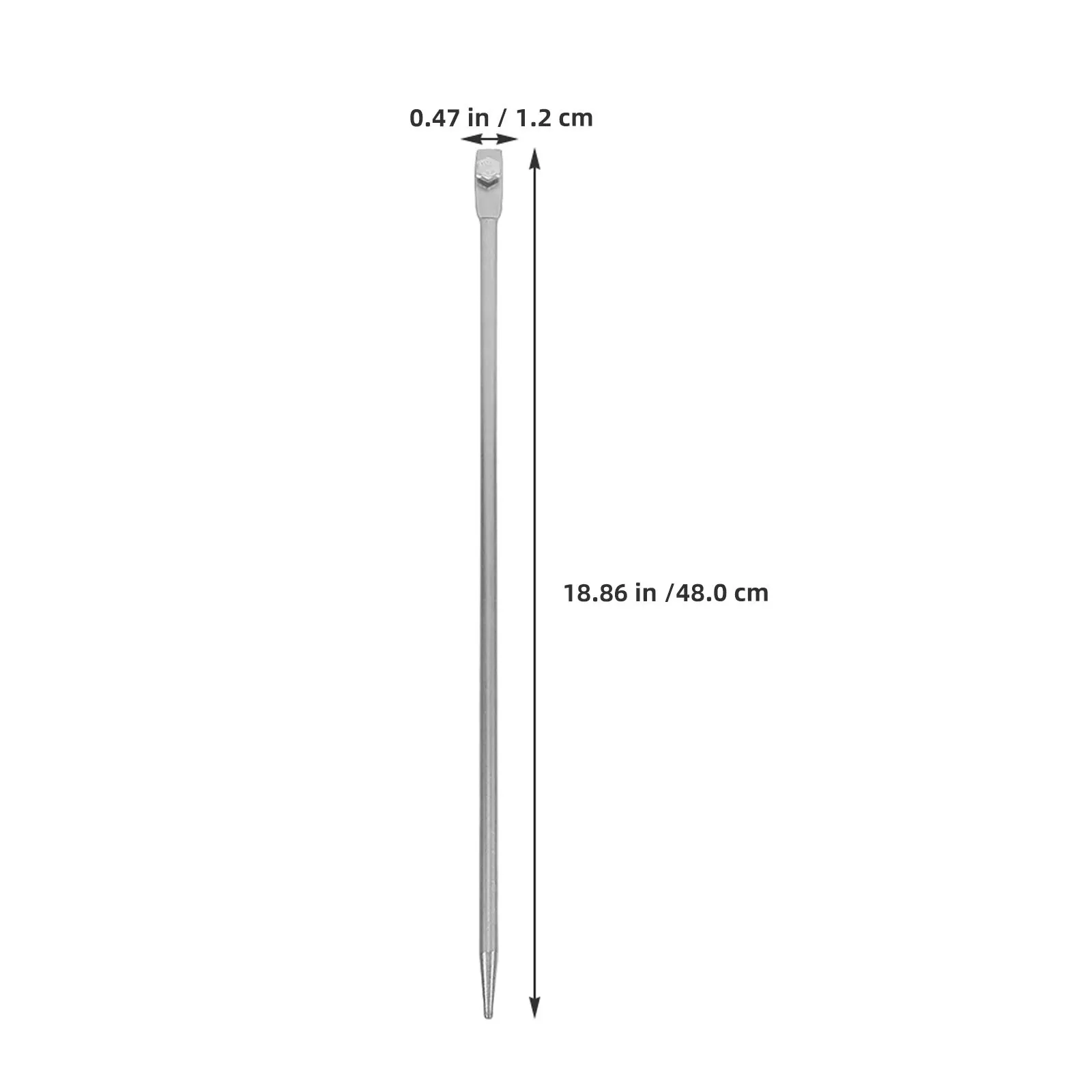 Galvanized Grounding Rod 19.65in Pointed Ground Stake for Outdoor Earthing Electric Fence Generator Antenna Satellite Dish