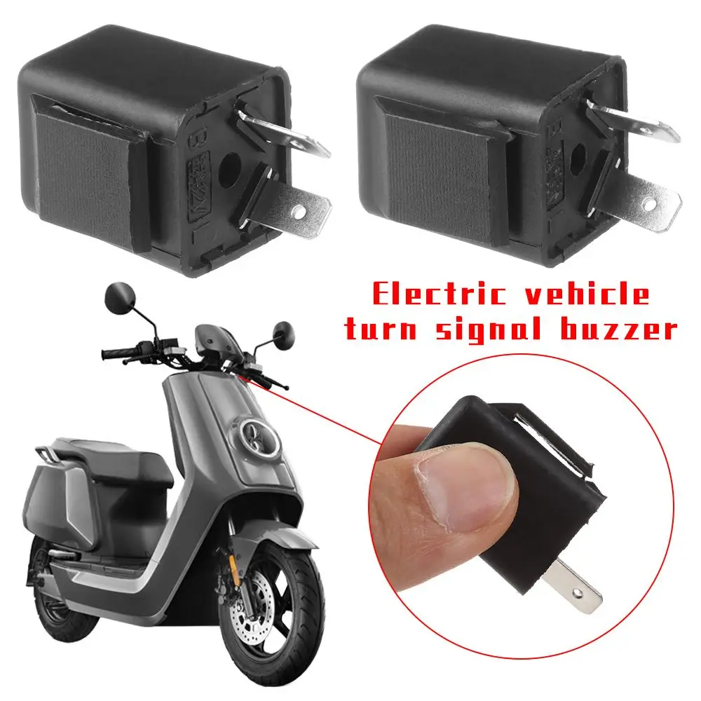 

1/2Pcs Electric Tricycle Relay Turn Signal DC12V 60V 2Pins Buzzer Beep Flasher Relay LED Flashers Electric Vehicle Accessories
