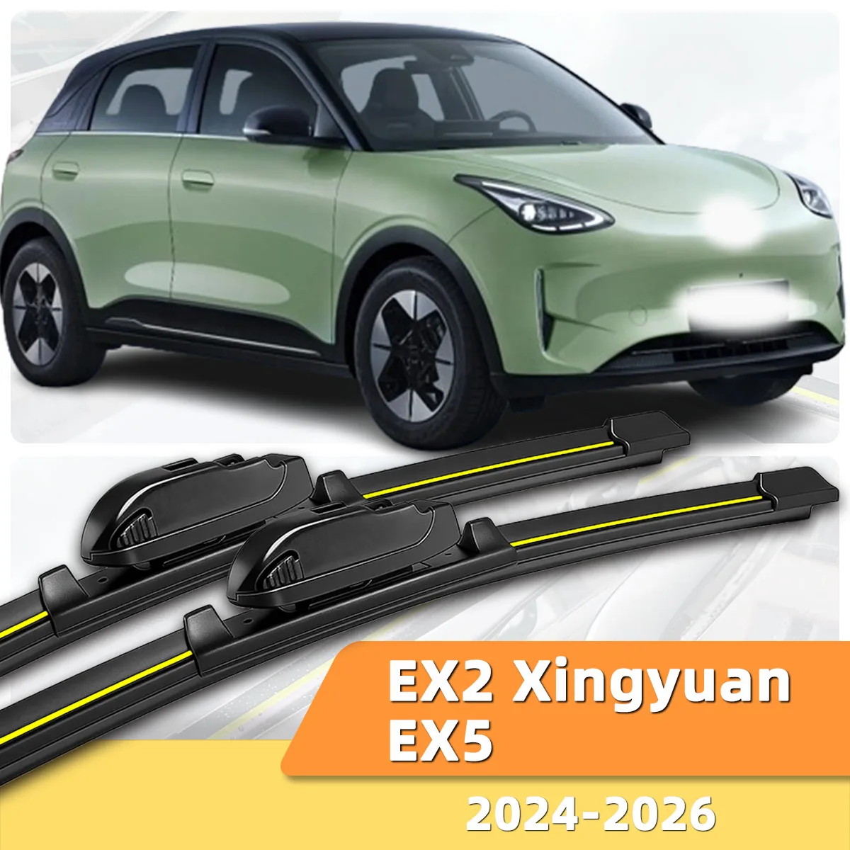 

2PCS Wiper For Car Front Windshield Wipers Suitable For Geely EX2 Xingyuan EX5 (2024-2026) All-Weather Stable And Durable Wipers