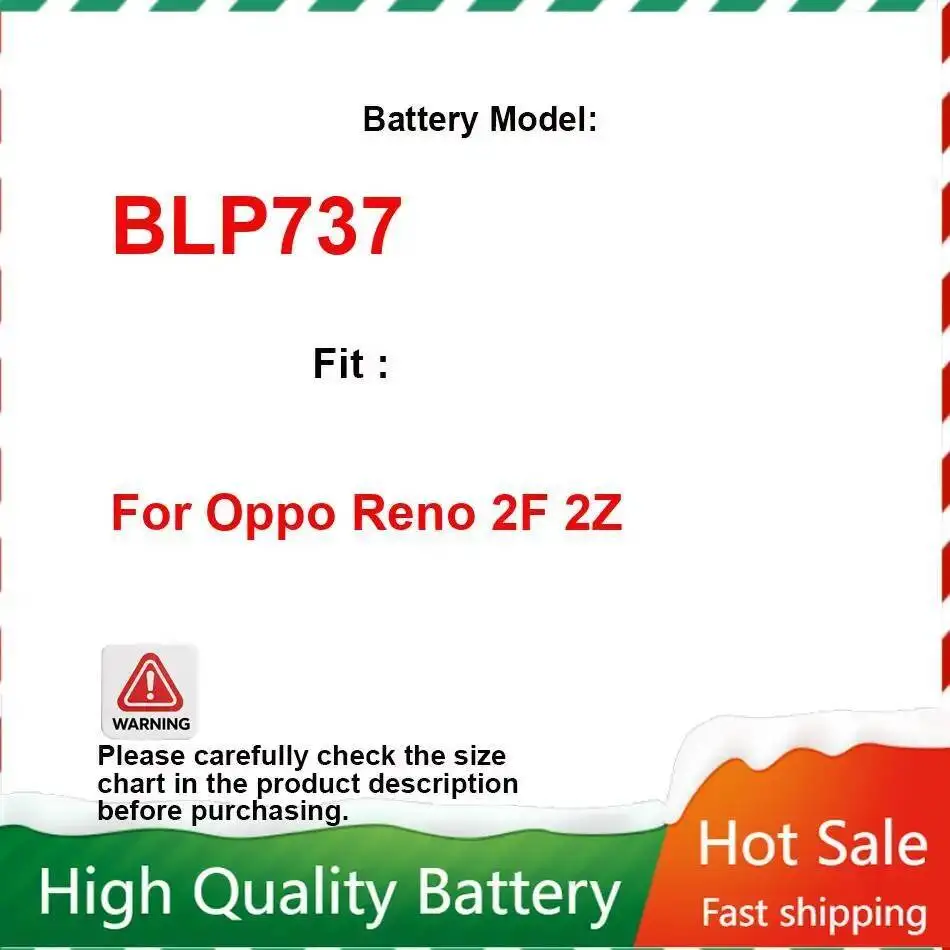 4000Mah Mobile Phone Battery BLP737 Portable For Oppo Reno 2F 2Z Replaceable